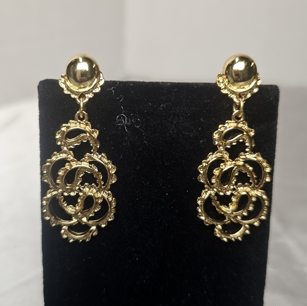 Vintage Etruscan Revival Earrings aesthetic popularized by Monet